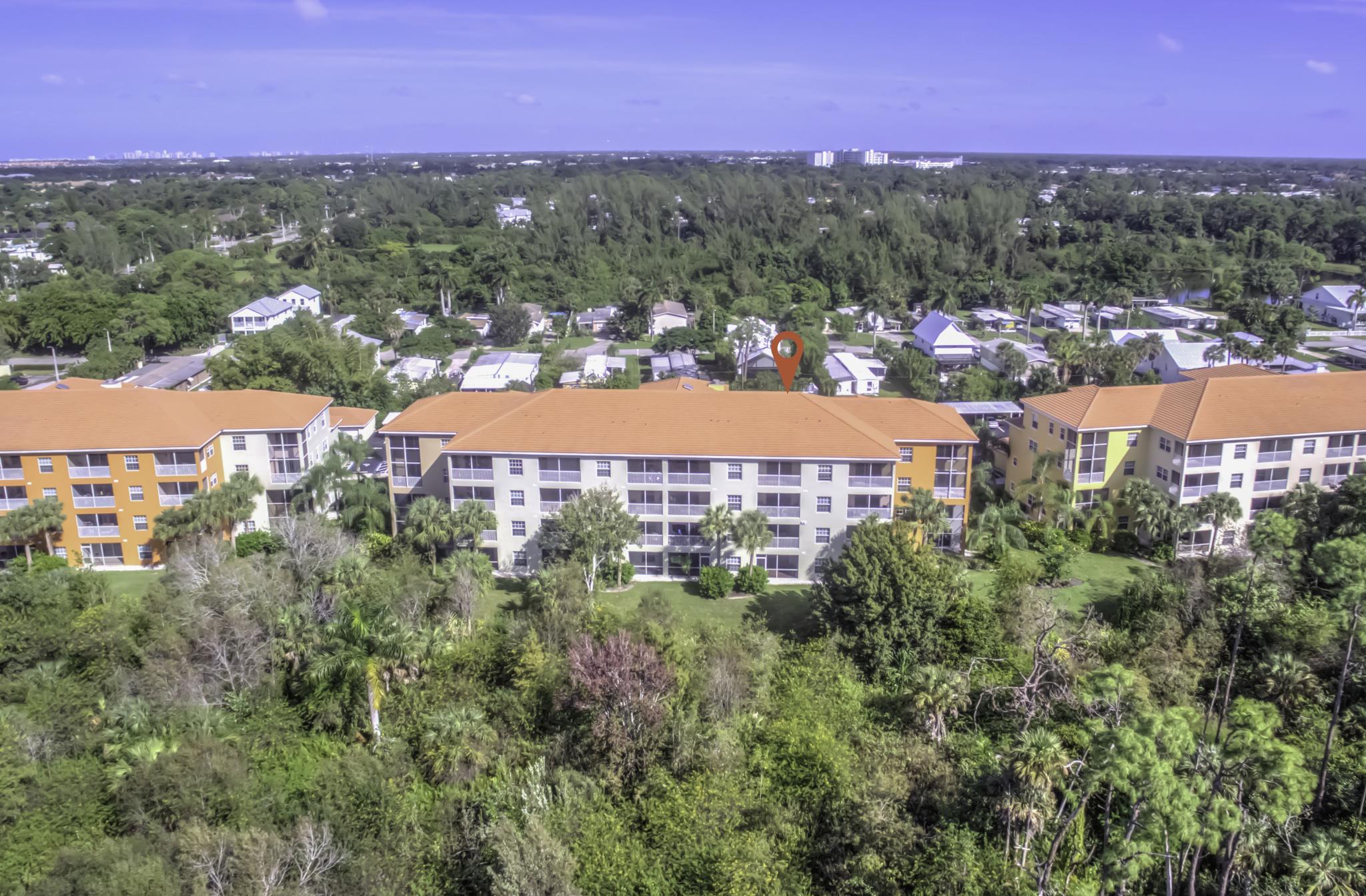 Aerial view of the Rear of the Building