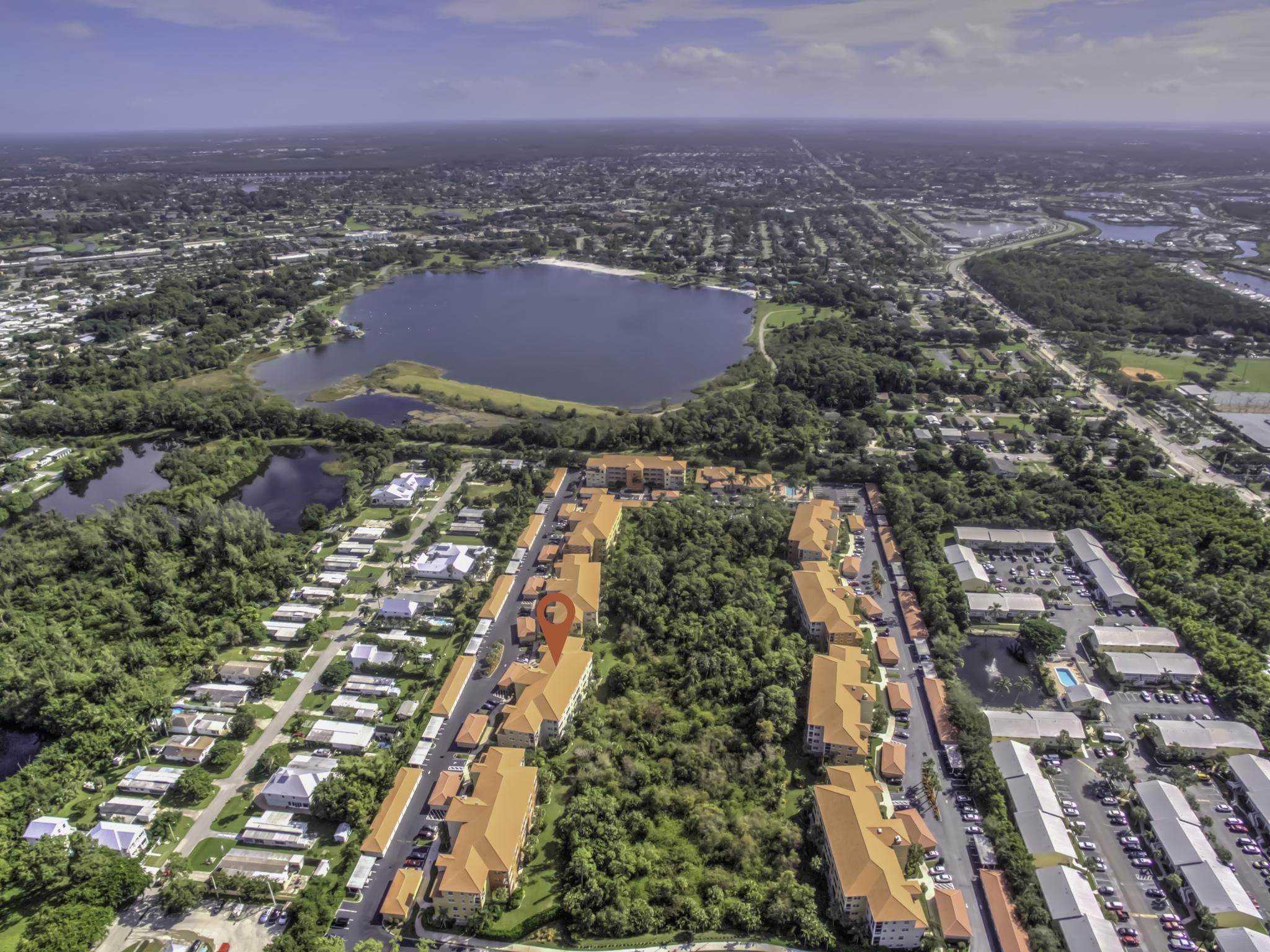 The view looking east towards Sugden Regional Park and Lake Avalon that has a scenic walking/jogging trail around the lake.